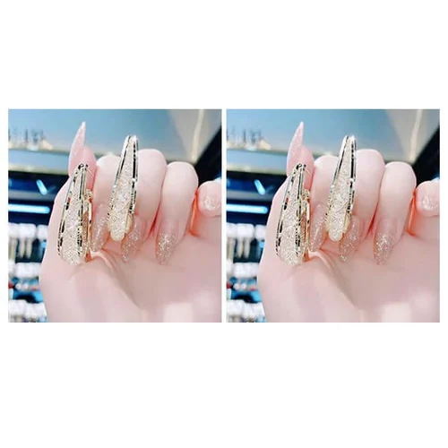 Woven Mesh Oval Earrings - Image 3