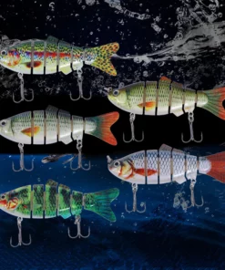 6 Segments Rattle Wobbler Swimbaits Hard Lures
