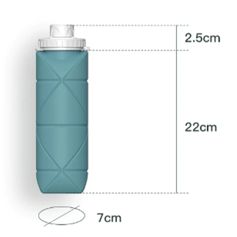 Foldable silicone sports bottle - Image 3