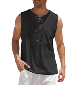 MEN'S COTTON LINEN TANK TOP