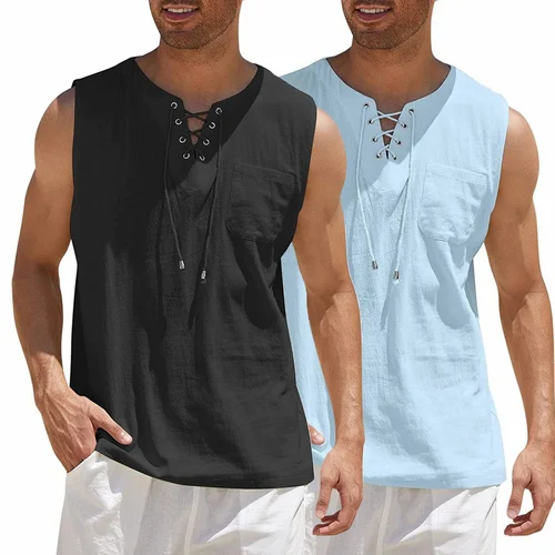 MEN'S COTTON LINEN TANK TOP - Image 11