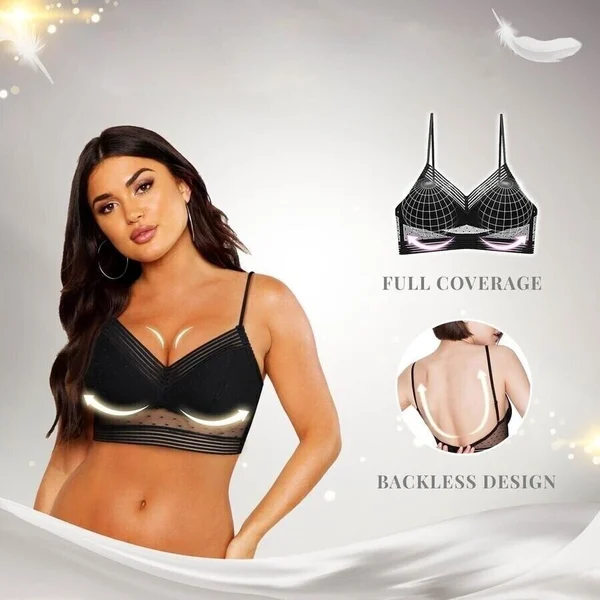 Starry Bra - Low Back Wireless Lifting Lace Bra - Image 8