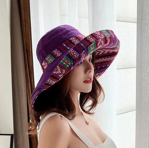 Wide Brim Cotton Summer Hat - Image 6