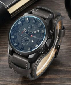 Men's Fashion Leather Watch - Waterproof Sports Business Quartz Watch