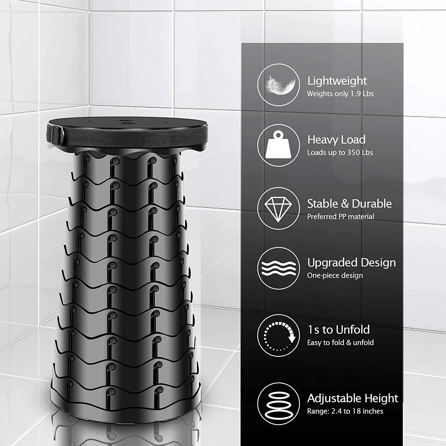 2022 Upgraded Retractable Folding Stool - Image 7