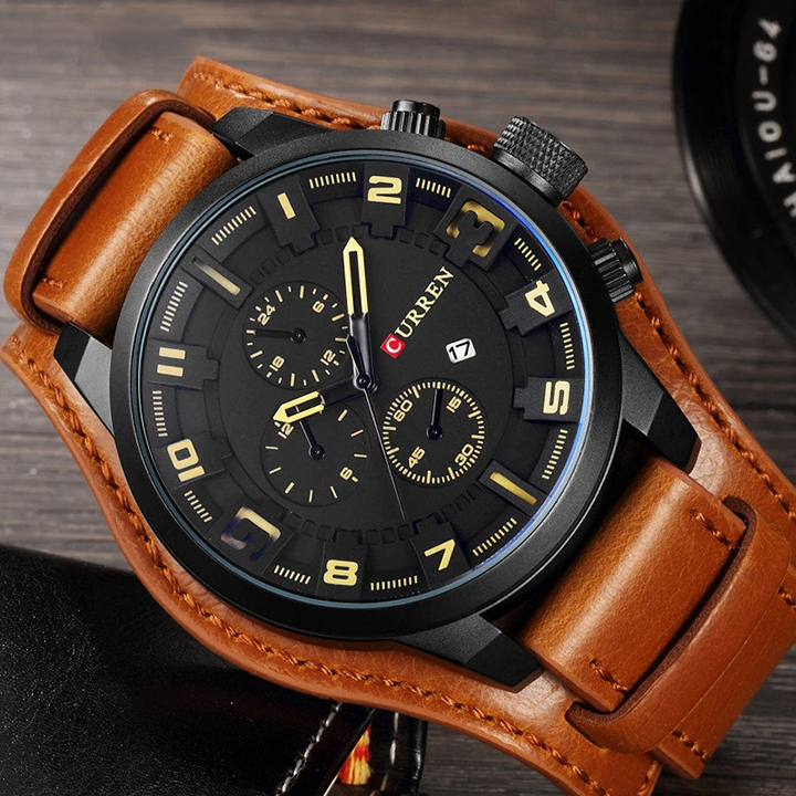 Men's Fashion Leather Watch - Waterproof Sports Business Quartz Watch - Image 18