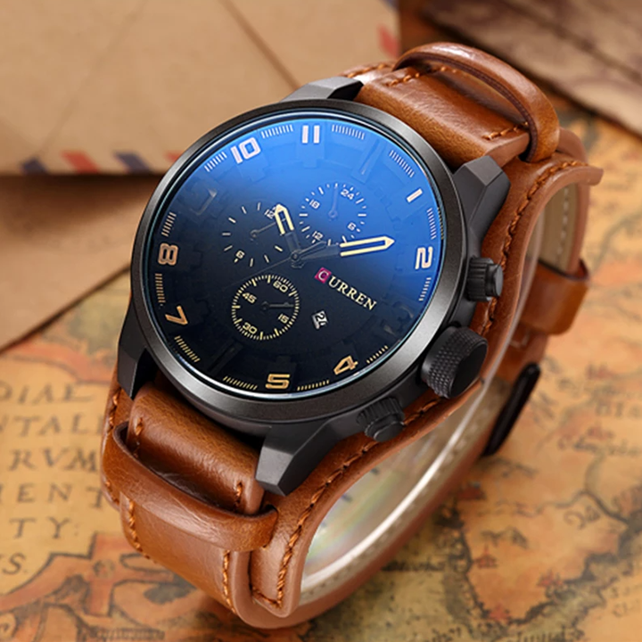 Men's Fashion Leather Watch - Waterproof Sports Business Quartz Watch - Image 17