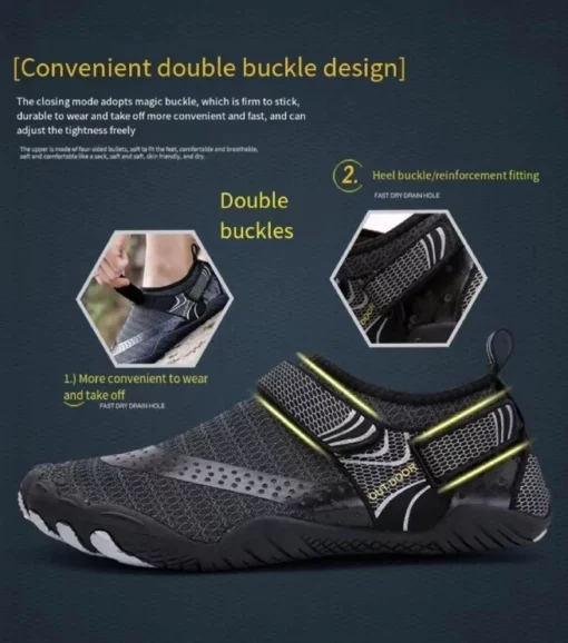 Breathing Double Buckles Unisex Water Shoes