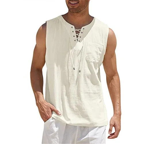 MEN'S COTTON LINEN TANK TOP - Image 6