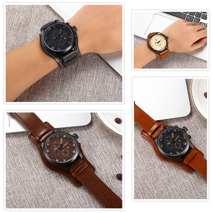 Men's Fashion Leather Watch - Waterproof Sports Business Quartz Watch - Image 15