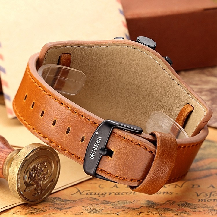 Men's Fashion Leather Watch - Waterproof Sports Business Quartz Watch - Image 14