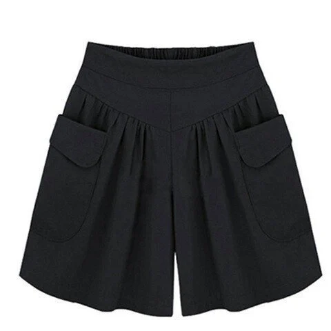 Women Beach Casual Hot Shorts with Elastic Waistband