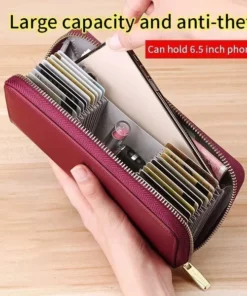 Unisex Anti-Credit Card Fraud Multi-compartment Wallet