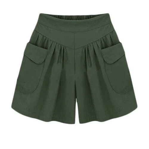 Women Beach Casual Hot Shorts with Elastic Waistband - Image 3