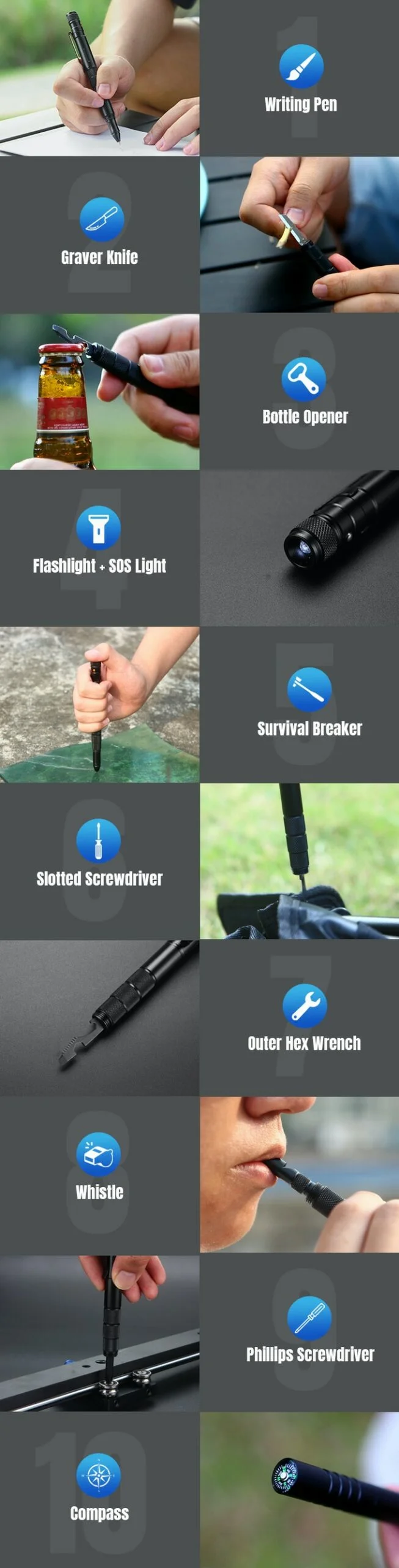 ✨BEST FATHER'S DAY GIFT✨The 10-in-1 Multi-functional EDC Tool Pen - Image 2