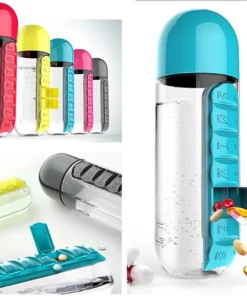 Water Bottle With Weekly Pillbox