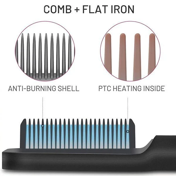 Negative Ion Hair Straightener Styling Comb - Image 9