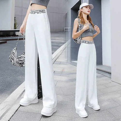 Ice Silk High Waist Wide-leg Pants - Image 5