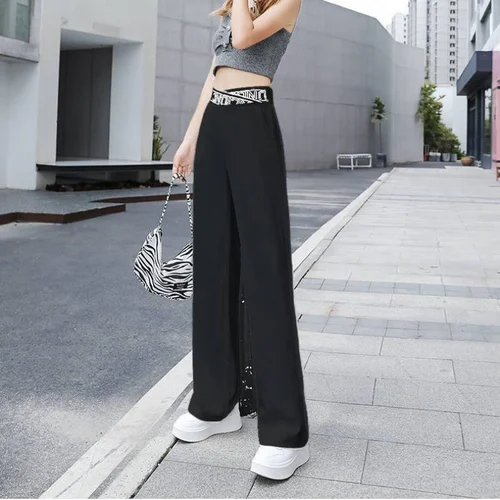 Ice Silk High Waist Wide-leg Pants - Image 4
