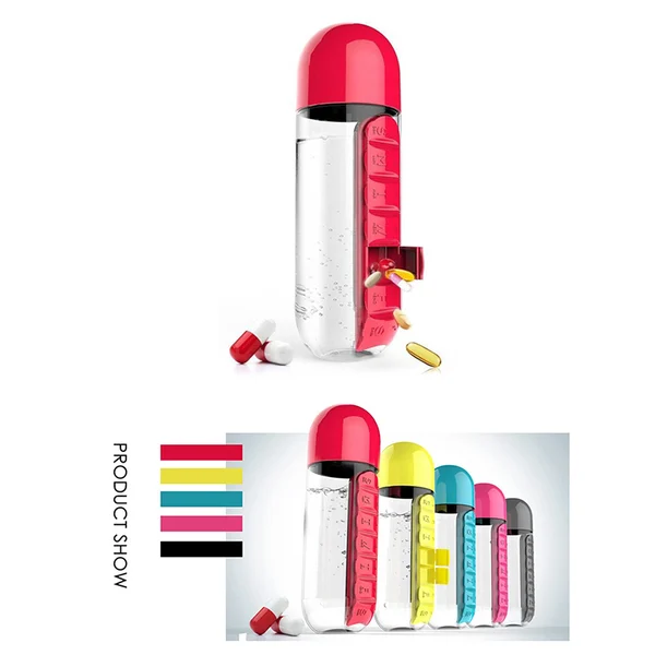 Water Bottle With Weekly Pillbox - Image 12