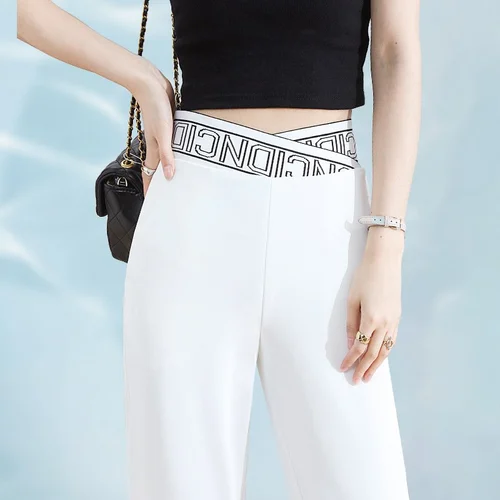 Ice Silk High Waist Wide-leg Pants - Image 12