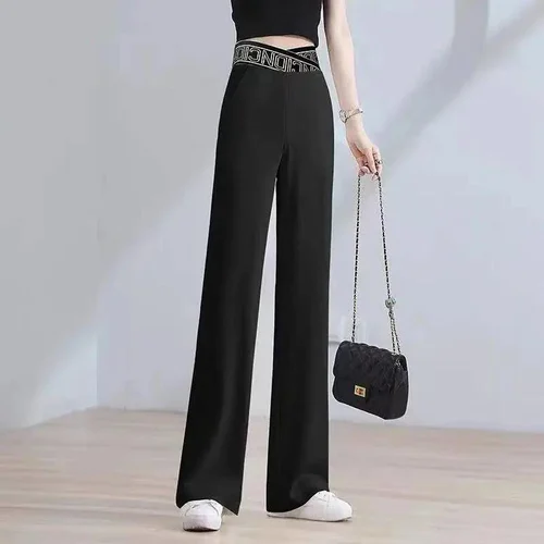 Ice Silk High Waist Wide-leg Pants - Image 2