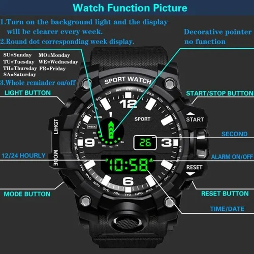 Multifunctional Waterproof Outdoor Sports Watch - Image 7
