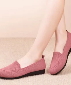 2022 Casual Shoes Women's Mesh Breathable Slip on Flat Shoes Ladies Loafers