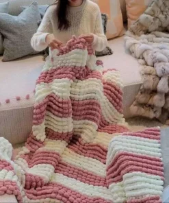 Winter DIY Braided Pearl Coarse Wool