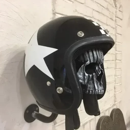 Motorcycle Skull Helmet Holder with Beard - Image 6