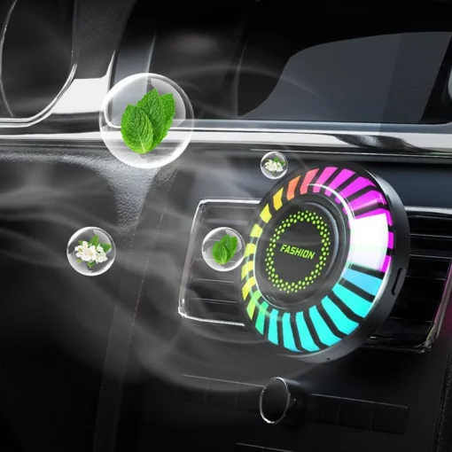 Bluetooth Car RGB Ambient Light USB Vehicle Rhythm Fragrance Lamp Strip Air Freshener