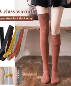thermal Winter fleece over knee socks