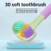 Three-Sided Soft Hair Tooth Toothbrush