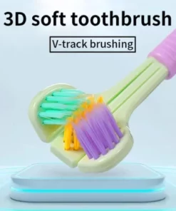 Three-Sided Soft Hair Tooth Toothbrush
