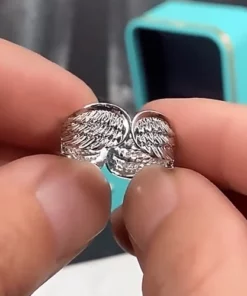 Angel Wings Feather Ring💕Protect you to bring you happiness