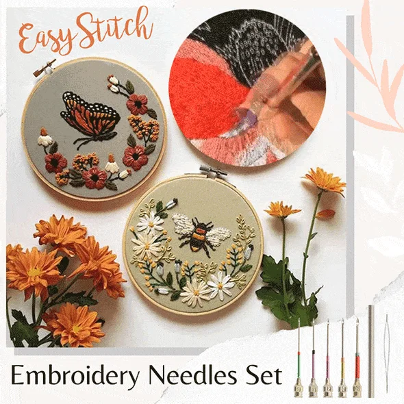 Easy Stitch Embroidery Stitching Punch Needles Set