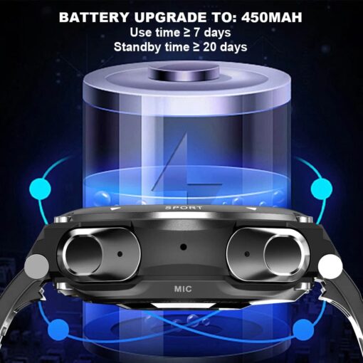 Smartwatch with Wireless Earphones(Works with iPhone & Android) - Image 8