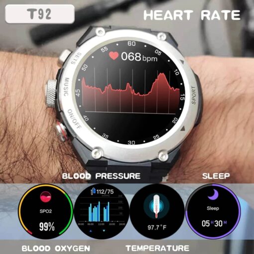 Smartwatch with Wireless Earphones(Works with iPhone & Android) - Image 6