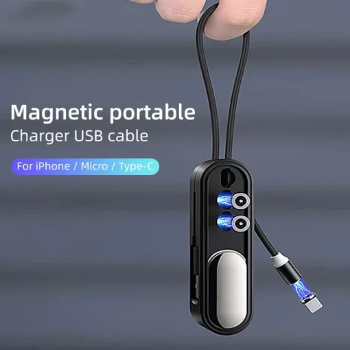 3 in 1 Short Magnetic USB Cable - Image 4