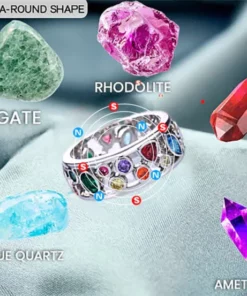 HeathCryt™ Magnetic Pole Detox Slimming Fashion Crystal Ionx Ring