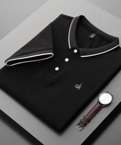 🔥Men's Business Casual Embroidered Lapel Short Sleeve Polo Shirt🔥