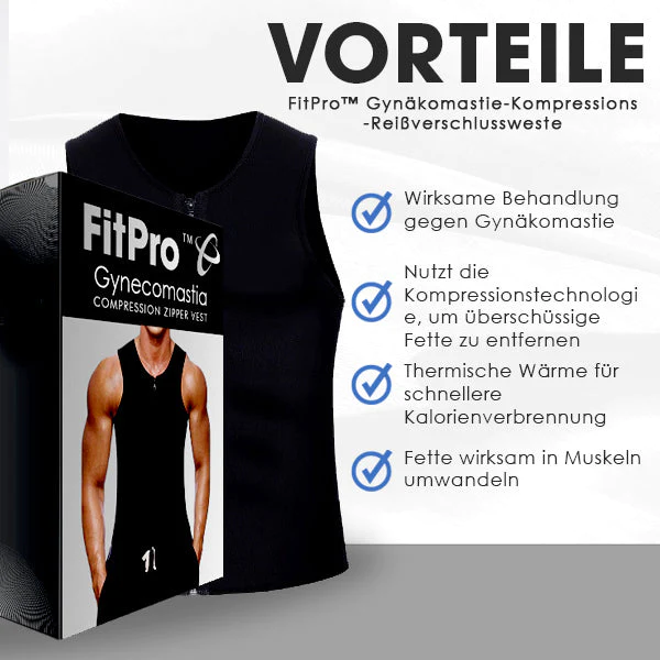 FitPro™ Gynäkomastie Kompressions Reißverschlussweste - Image 3