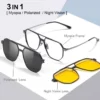 Men And Women 3 In 1 Magnetic Polarized Sunglasses