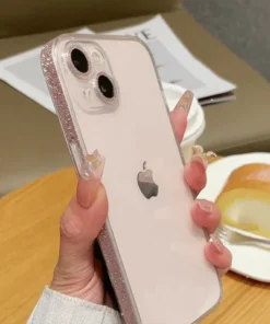 Side Sparkly Luxury iPhone Case With Camera Protector