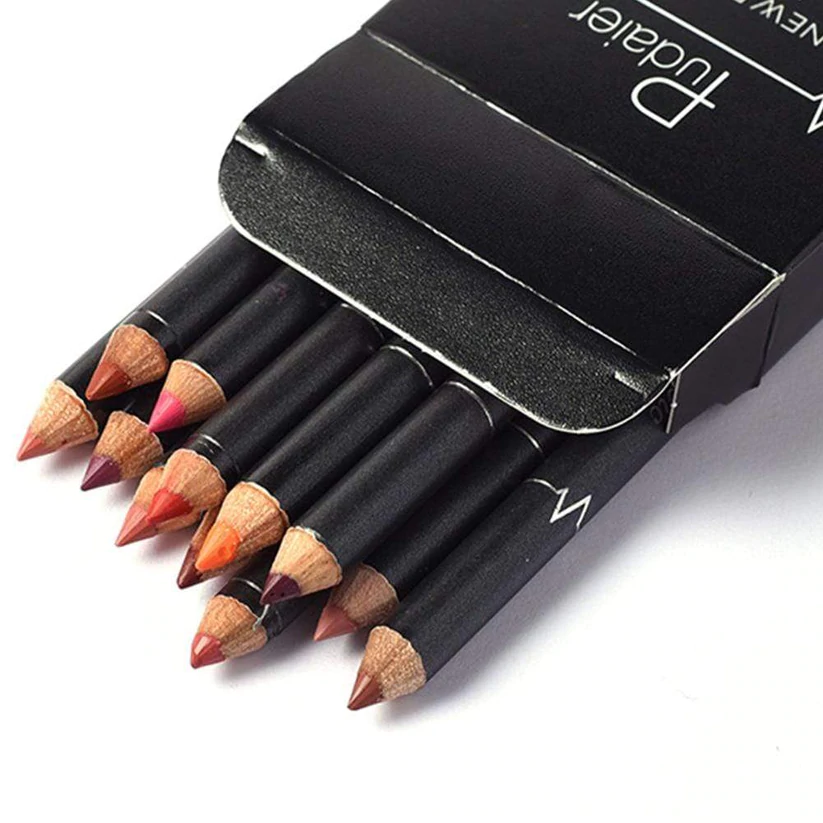 12 Colors Lip Liner Pencil Waterproof Non-Marking - Image 2