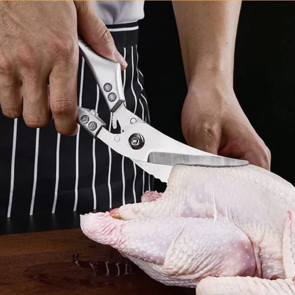 Stainless Steel Bone-Cut Kitchen Scissors - Image 2