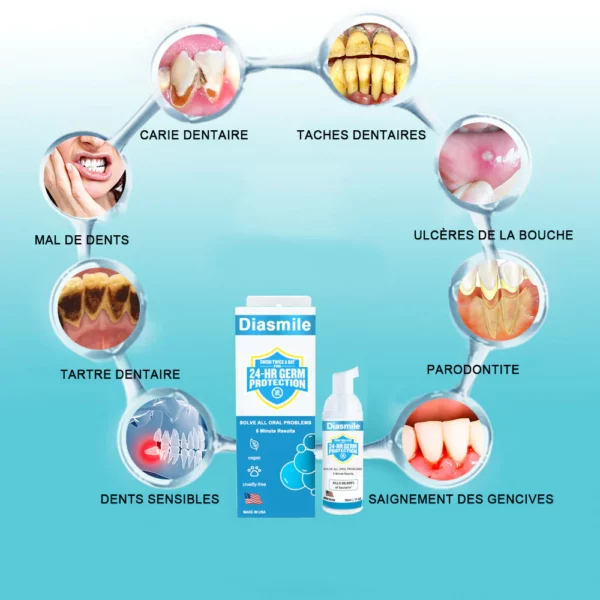 Diasimle™ Mousse Blanchissante Super Pure à base de Plantes pour la Réparation des Dents et de la Bouche - Image 4