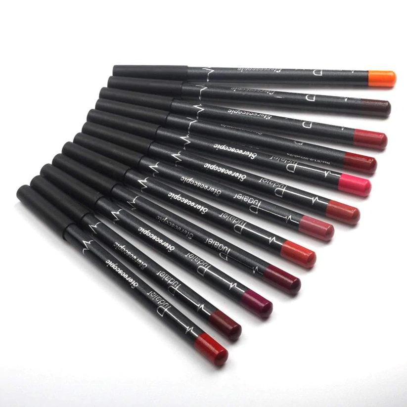 12 Colors Lip Liner Pencil Waterproof Non-Marking - Image 6