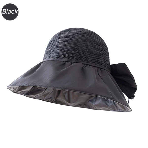 Foldable Anti-UV Ribbon Pouch Sun Hat - Image 6