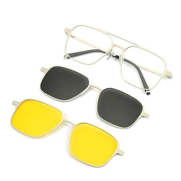 Men And Women 3 In 1 Magnetic Polarized Sunglasses - Image 4